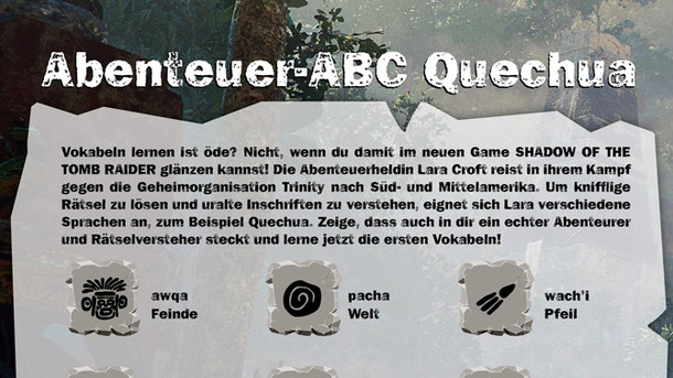 Shadow of the Tomb Raider - Abenteuer-ABC Quechua