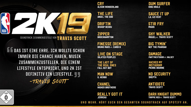 NBA 2K19 - Infografik Soundtrack 