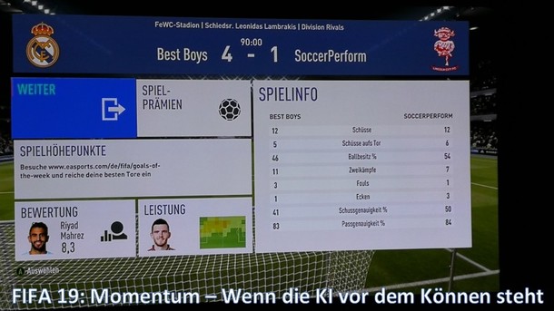 FIFA 19 - Momentum – Wenn die KI vor dem Können steht